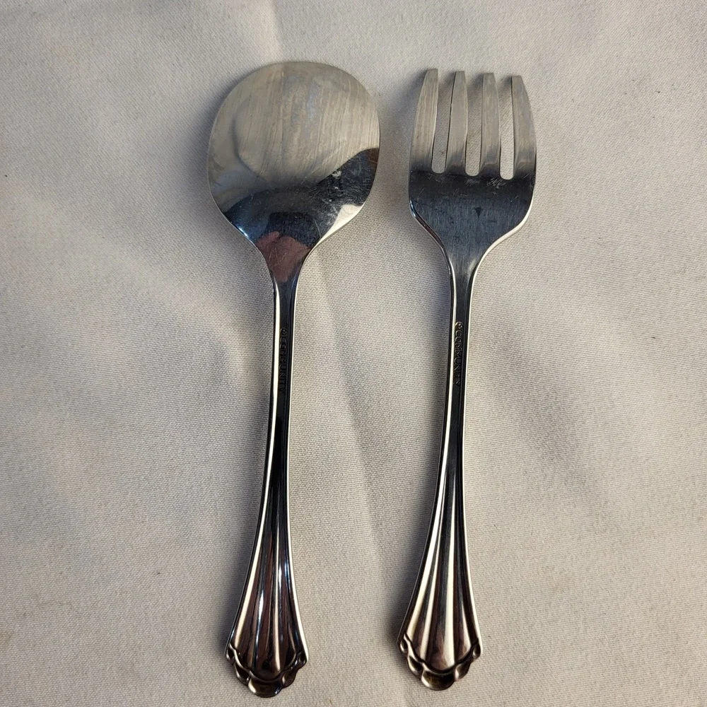 2 pc Vintage Community Stainless  Children's Spoon & Fork Set